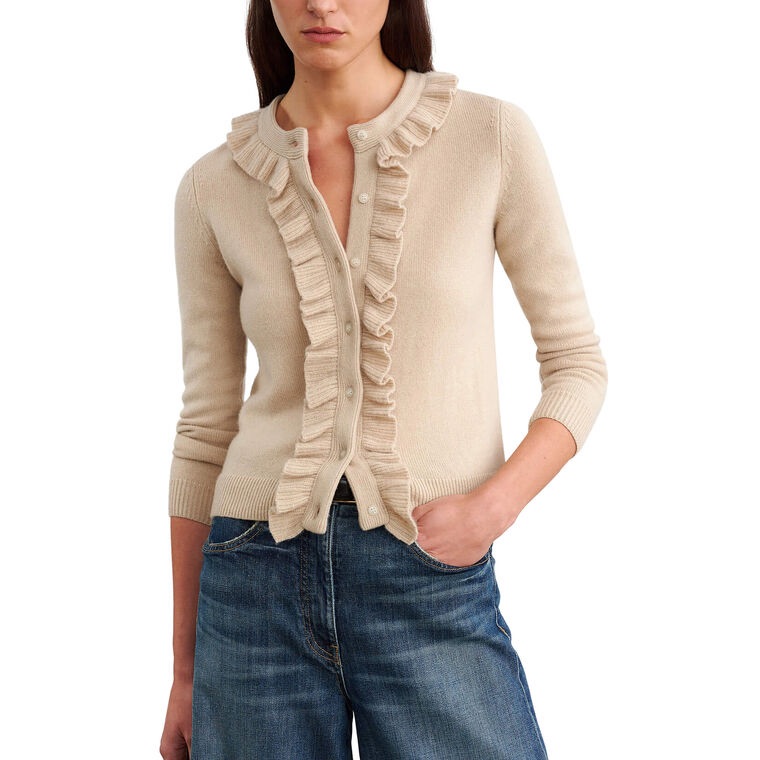 Nilli Lotan Ruffle Cashmere Cardigan